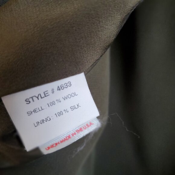 Oscar de la Renta Wool Sleeveless Princess Dress, Medium Green, Size 12 - Picture 7 of 10